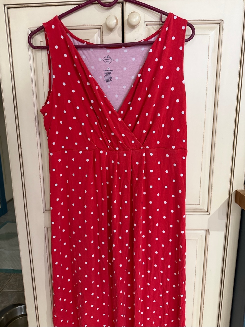 St. John's Bay Red Polka Dot Knit Top